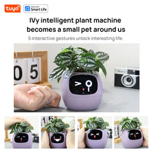Load image into Gallery viewer, Tuya Ivy Smart Planter - My Potted Pal™ with gesture-responsive face, offering five interactive expressions for engaging plant care.